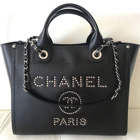 chanel studded tote